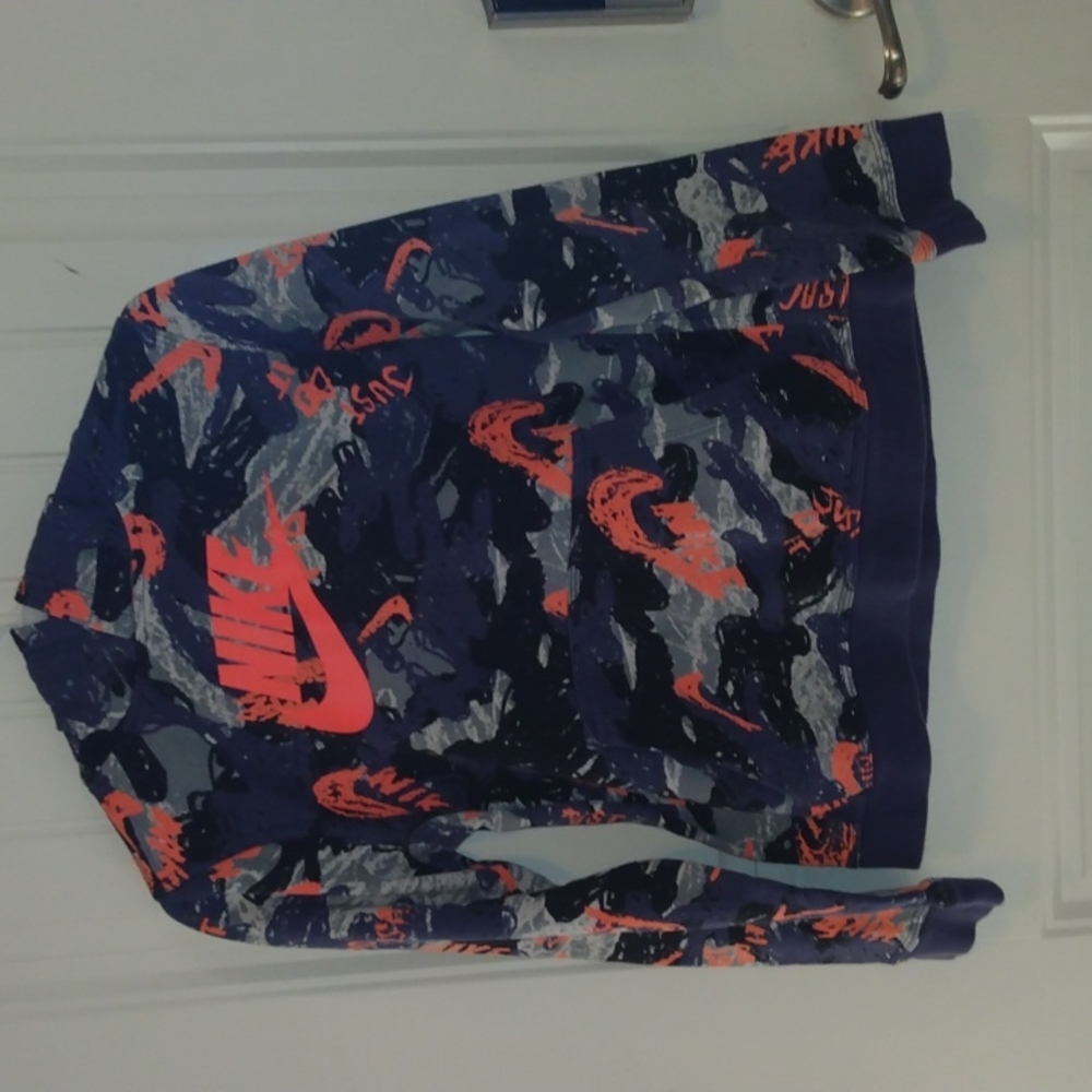 Nike hoodie youth large. Blue,orange,grey and black
